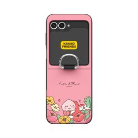 [S2B] KAKAO FRIENDS Magnetic Door Bumper Wallet Card Case Compatible with Galaxy Z Flip 6 – Dual-Layer Protection, Card Storage (2), Smart Ring - Made in Korea